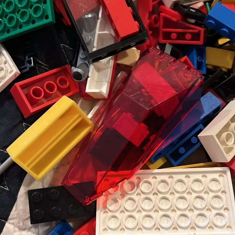 Vintage lot of legos motorcycle space doors windows more